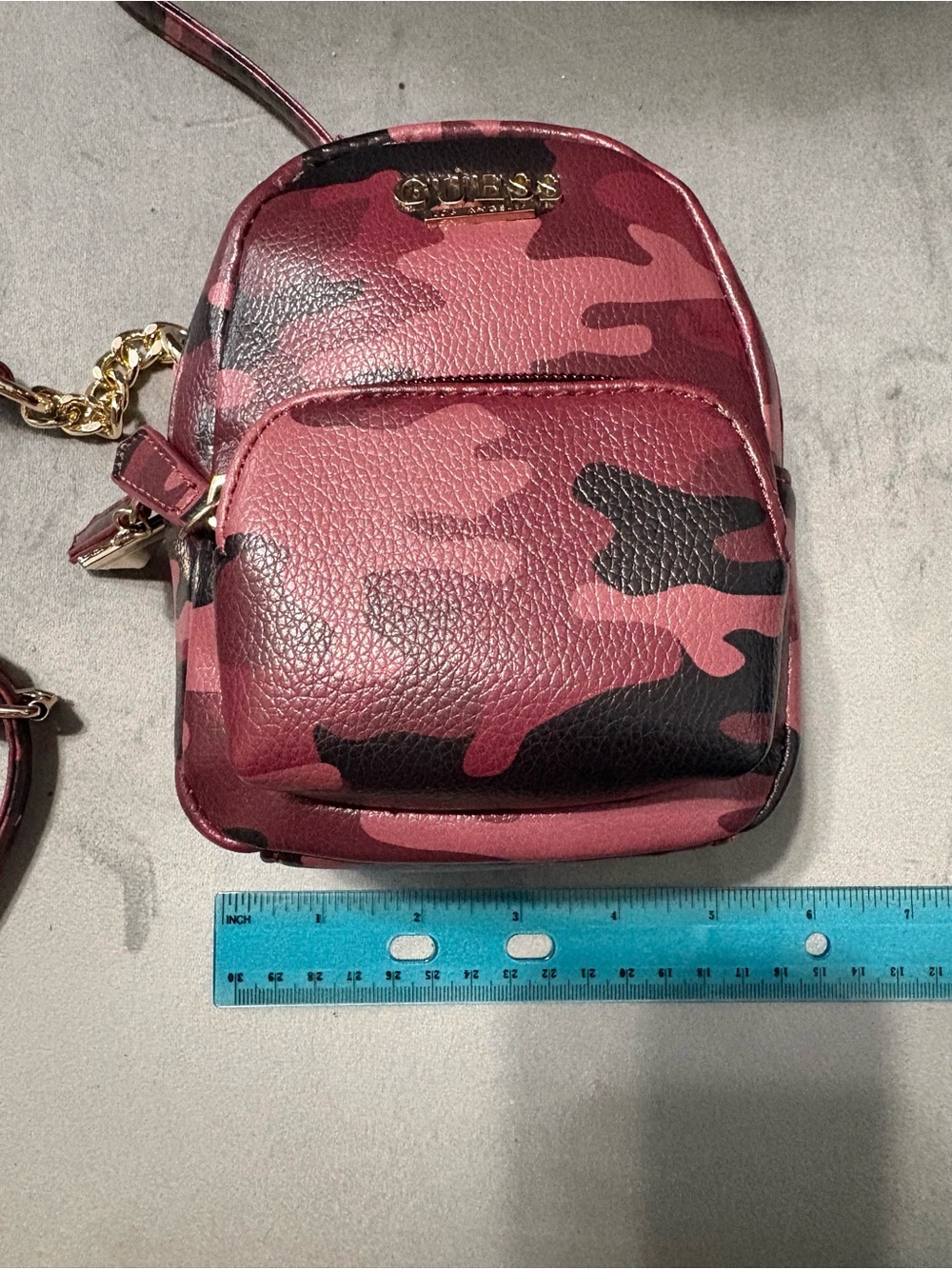 GUESS Pink Camouflage Mini Crossbody Backpack